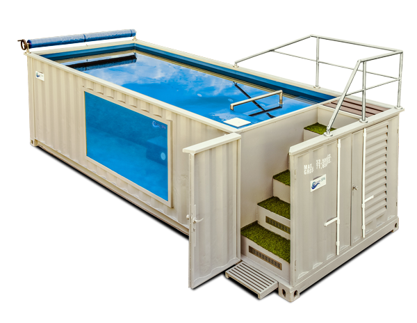 Swimming pool in the container